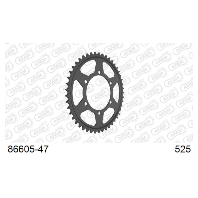 Baycity Power Parts Afam 86605-47 rear sprocket 47 teeth for motorcycle maintenance and chain setup