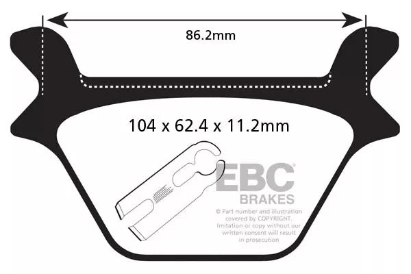 Brakes - FA200HH Fully Sintered - EBC (Rear) - One Set (Rear) at baycity powerparts