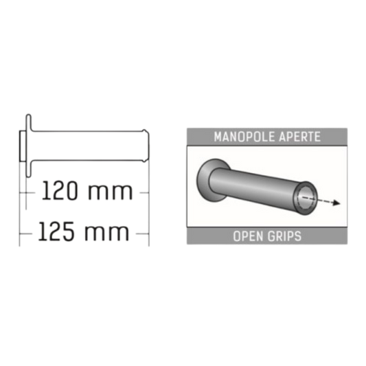 Domino Handlebar Grips A010 - Black/Yellow