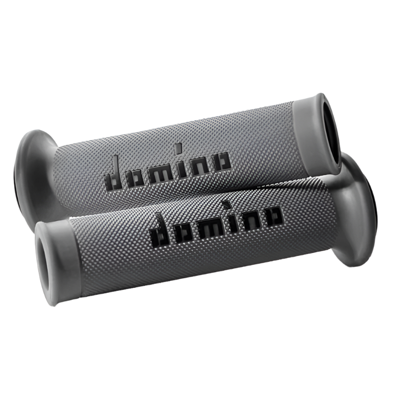 front view of Domino Handlebar Grips A010 - Grey/Black
