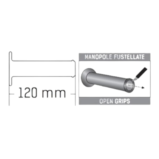 Domino Handlebar Grips A350 - Silver/Anthracite