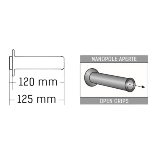 Domino Handlebar Grips A450 - Blue/Red