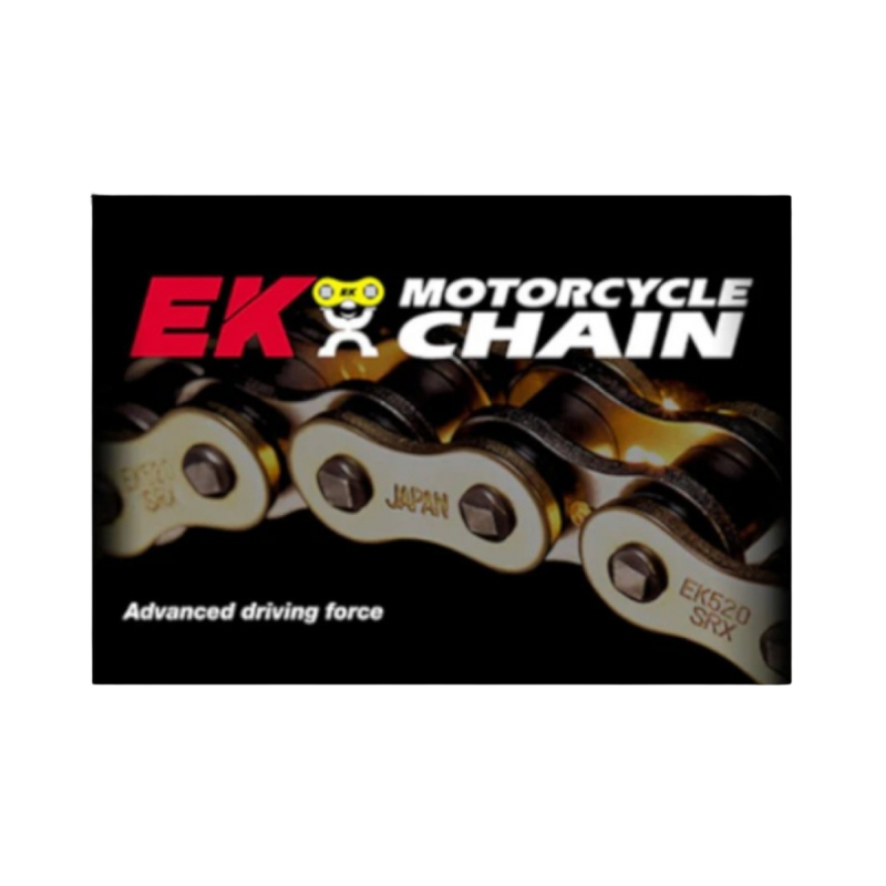 front view of EK Chains 525ZVX3-120 Links NX Ring Chain - Natural