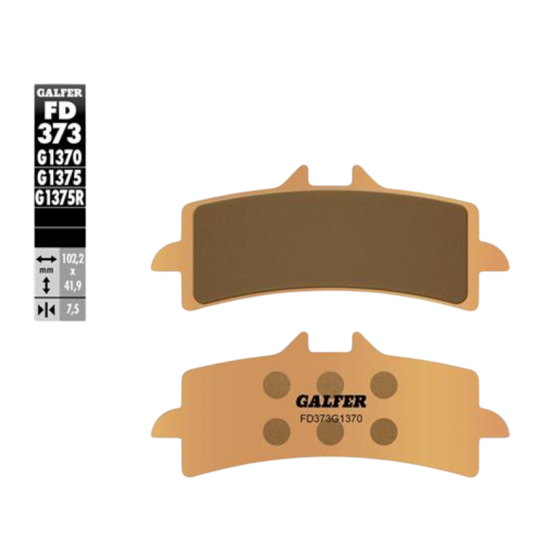 front view of Galfer FD373G1370 Sintered Brake Pads