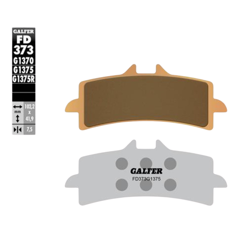 front view of Galfer FD373G1375 Sintered Brake Pads