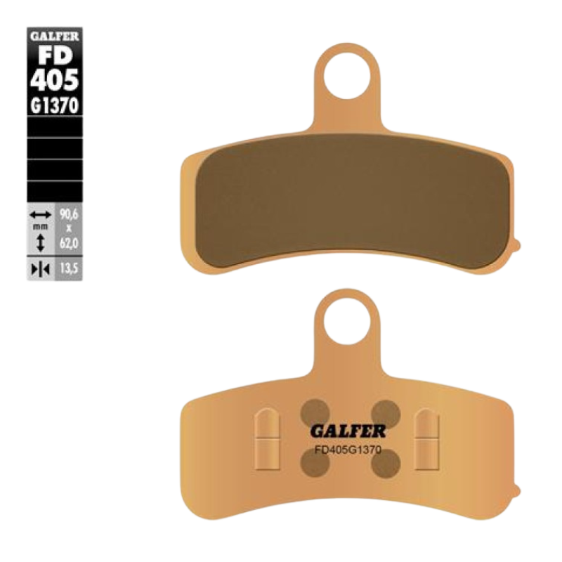 front view of Galfer FD405G1370 Sintered Brake Pads