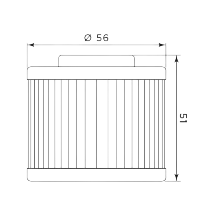 front view of MIW Oil Filter MV21003