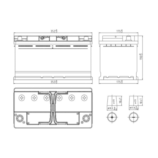 MOLL AFB 12V 96AH Start Stop car battery reliable automotive power battery Baycity Power Parts