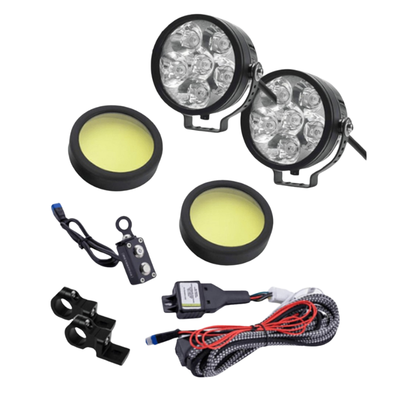 front view of Motorfans L6R V3 LED Auxiliary Light