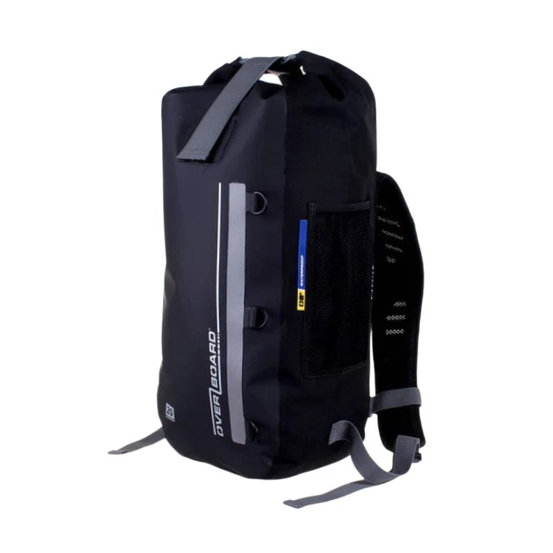 Front view of Overboard Classic Waterproof Backpack 20ltr - Black