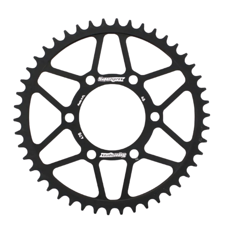 Front view of Supersprox Steel Rear Sprocket RFE-478:46-BLK