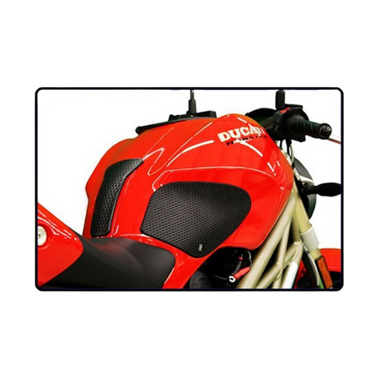 Full view of TechSpec Snake Skin Tank Grips Ducati 696/795/796/1100 Monster (2009-13)