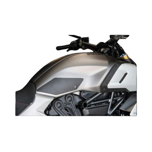 Full view of TechSpec Snake Skin Tank Grips Ducati Diavel (2019-CURRENT)