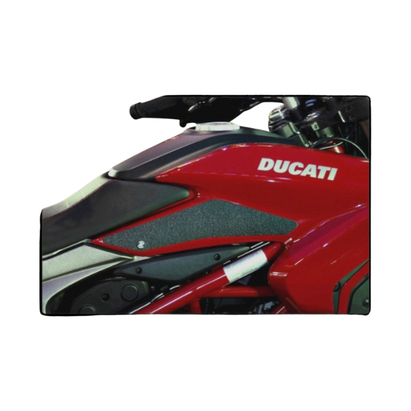 Full view of TechSpec Snake Skin Tank Grips Ducati Hypermotard/Hyperstrada (2013-2018)