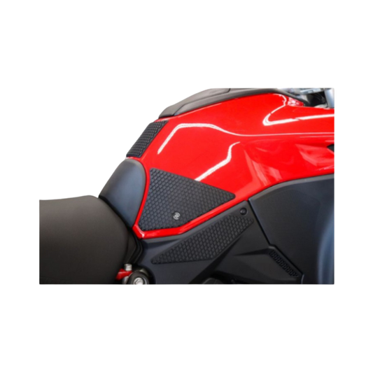 full view of TechSpec Snake Skin Tank Grips Ducati Multistrada V4 S (2021-CURRENT)