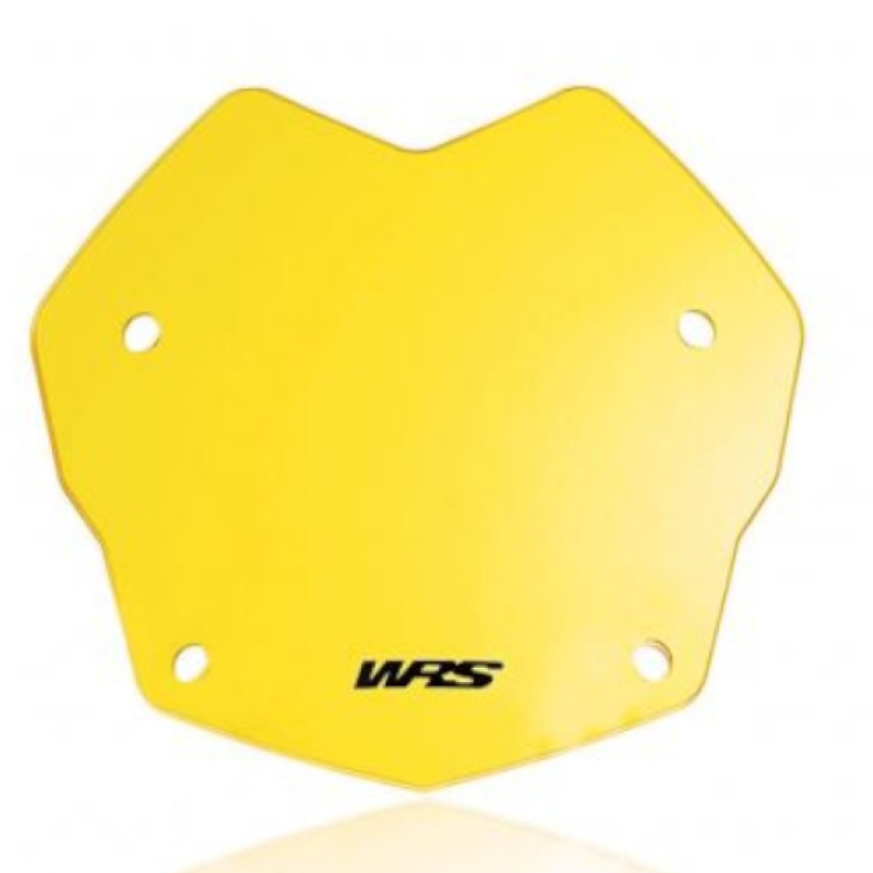 Front view of WRS Windscreen Rallye Yellow BMW R1250 GS/Adventure 2018-2023