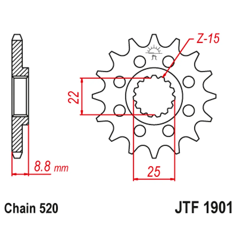 Sprockets Front (1901 - 14T) - JT