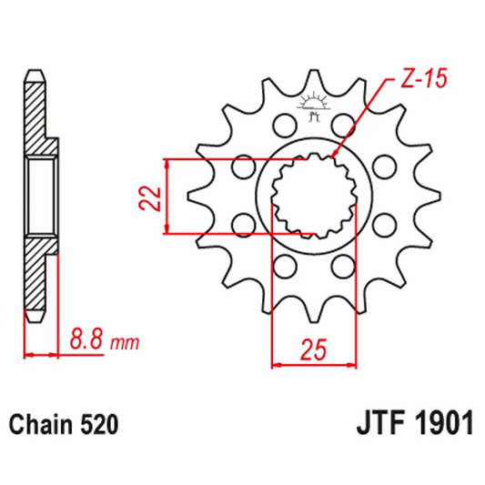 Sprockets Front (1901 - 14T) - JT