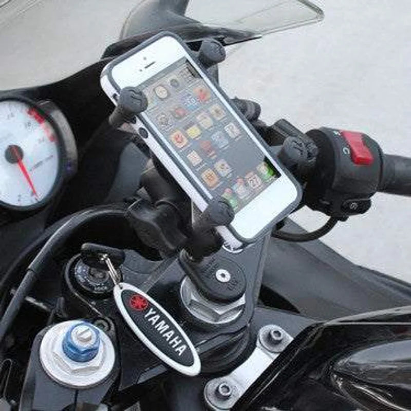 RAM Set - Fork Stem Mount X Grip Phone Cradle - Below 5"