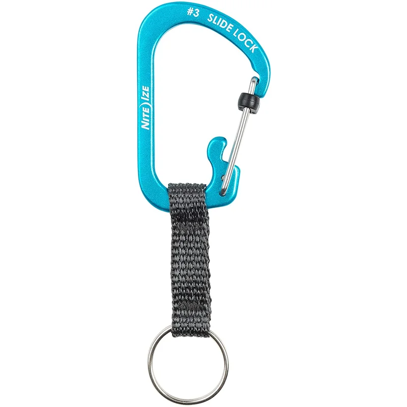 Carabiner Keyring with Slide lock (Alu) - Red