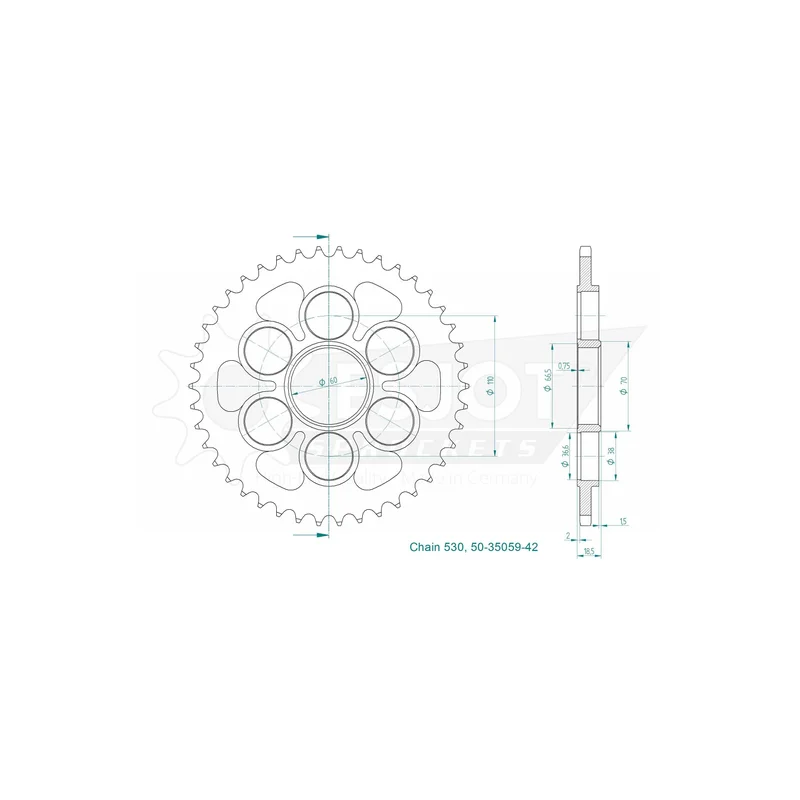 Sprockets Rear (35059 - 42T) - Esjot