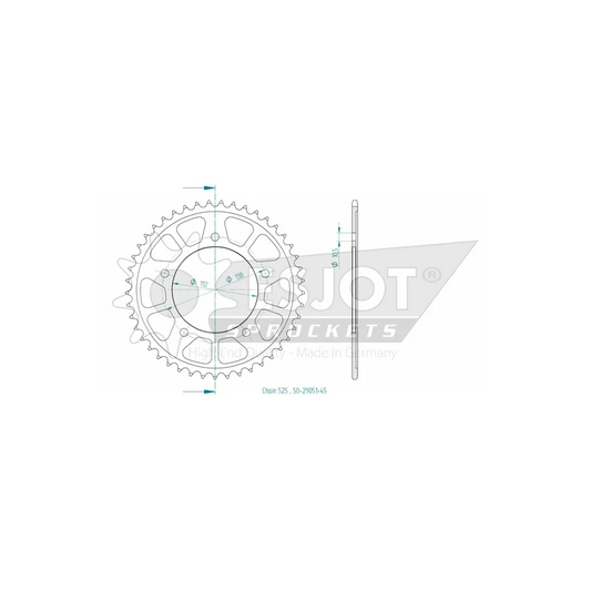 Sprockets Rear (29051-45T) - Esjot