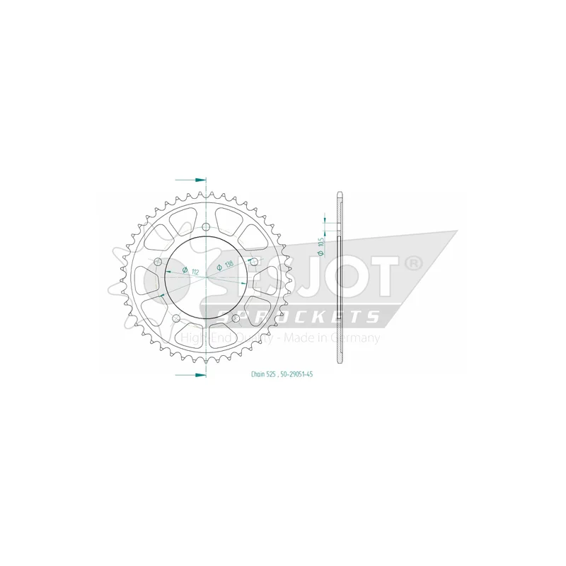 Sprockets Rear (29051-45T) - Esjot