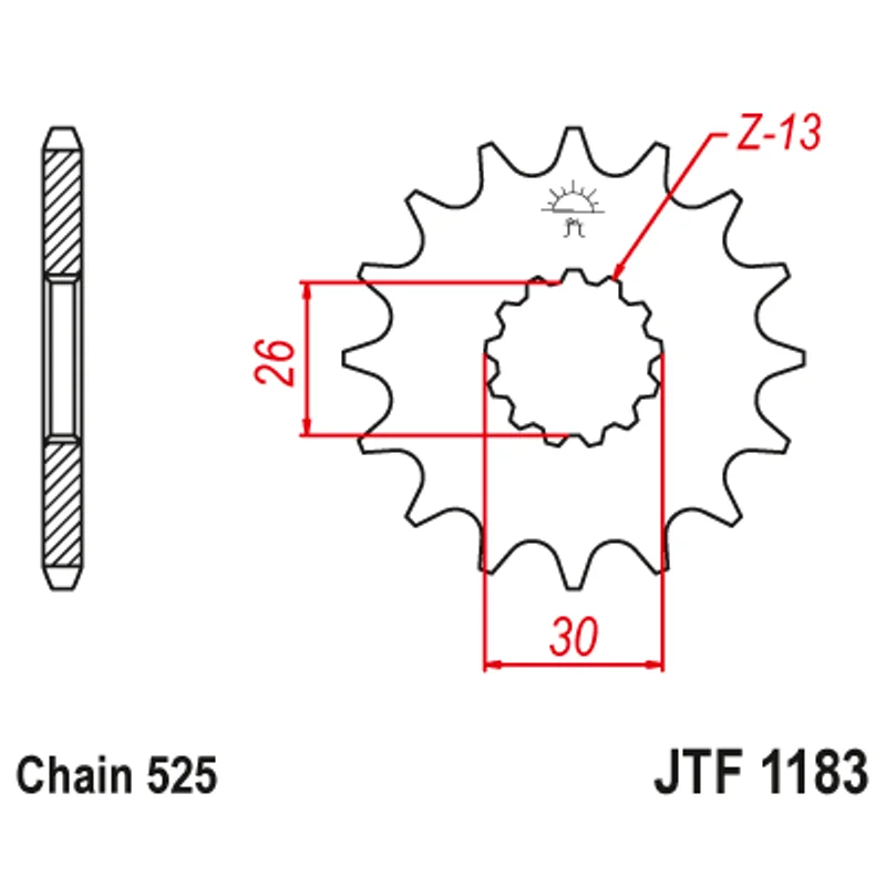 Sprockets Front (1183 - 18T) - JT ( 525 Pitch)