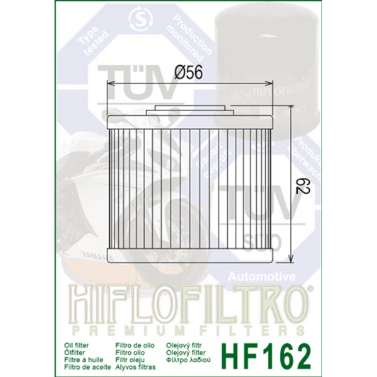 Oil Filter 162 - Hiflo - Standard