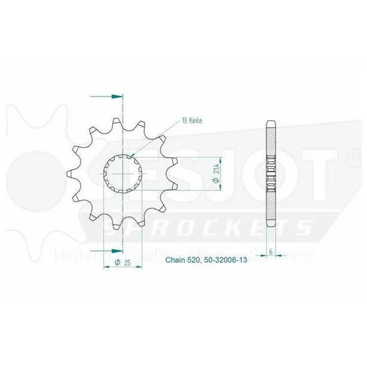 Sprockets Front (32006-13T) - Sports