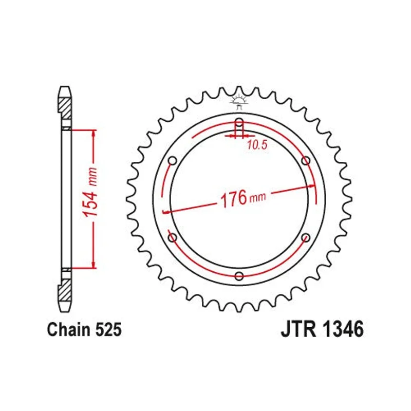 Sprockets Rear (1346 - 44T) - JT