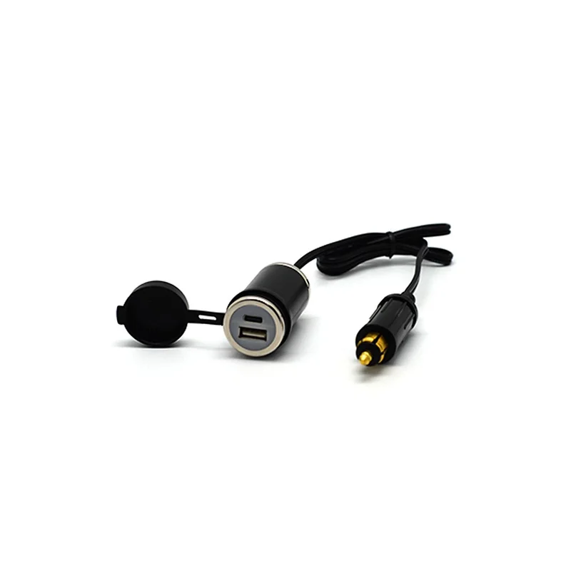 DIN (Hella) to 36W PD USB-C + QC 3.0 (Cabled)