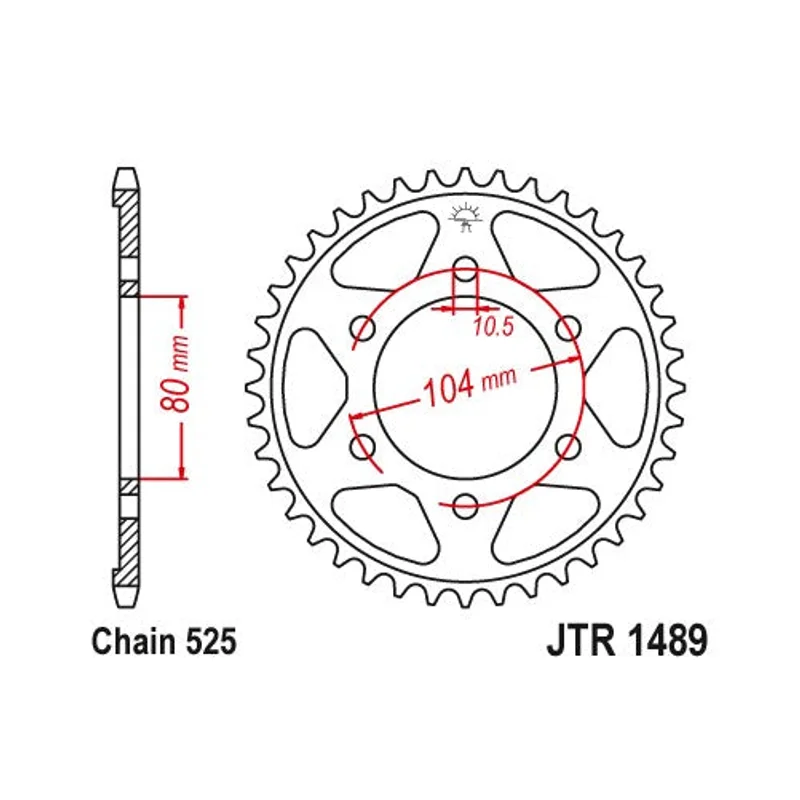 Sprockets Rear (1489 - 46T) - JT