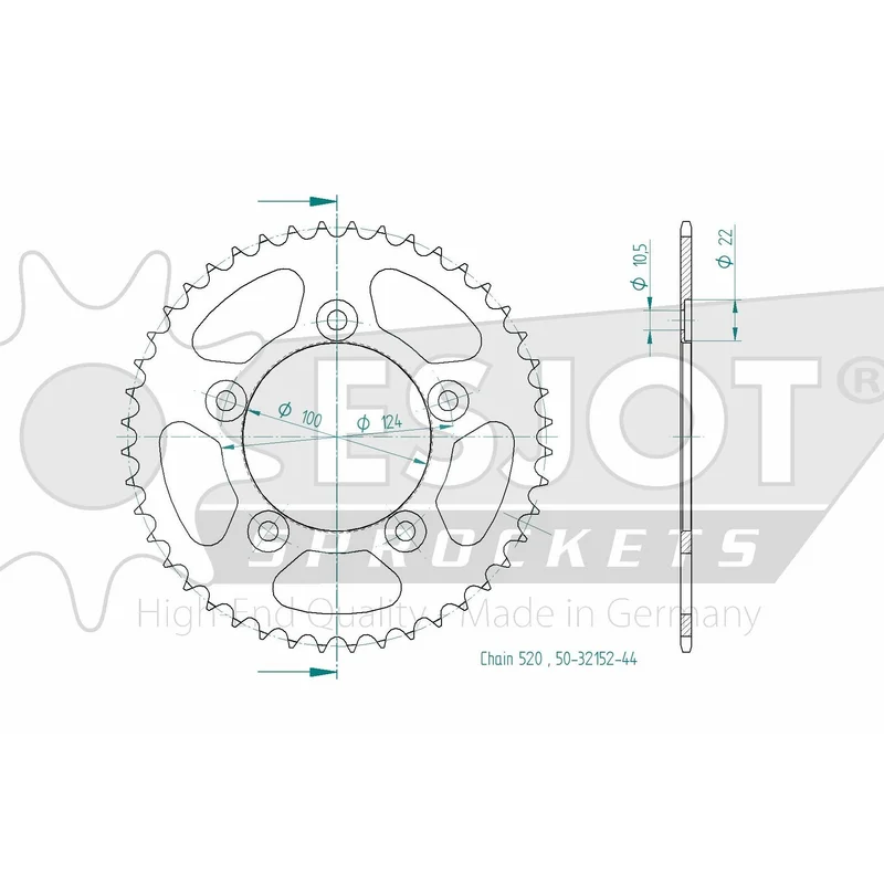 Sprockets Rear (32166-42T) - Esjot