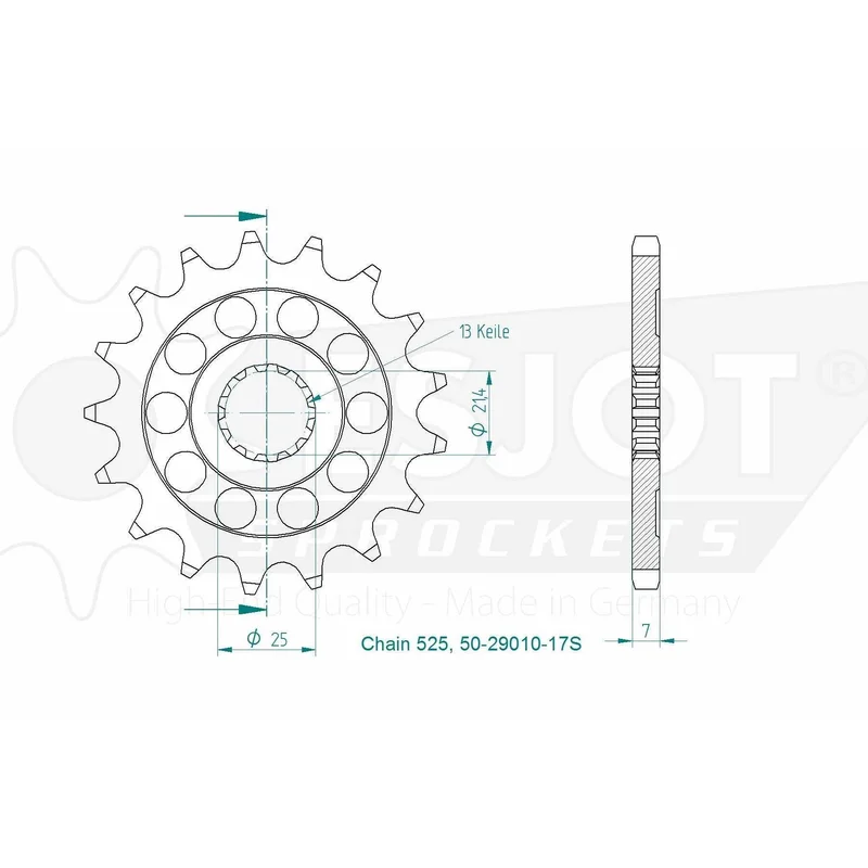 Sprockets Rear (29037-43T) - Esjot