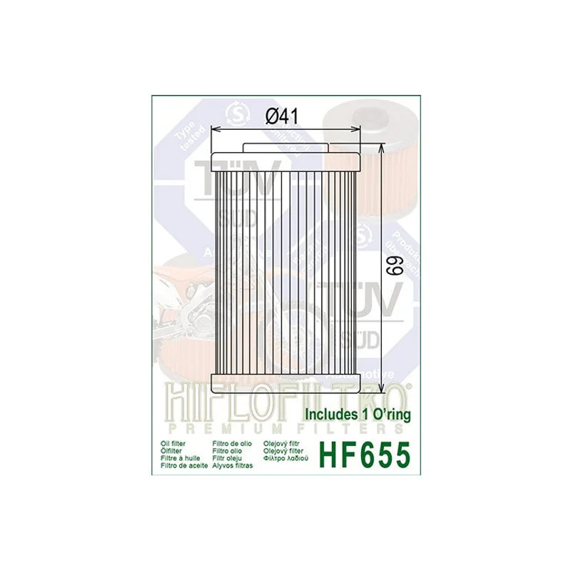 Oil Filter 655 - Hiflo - Standard