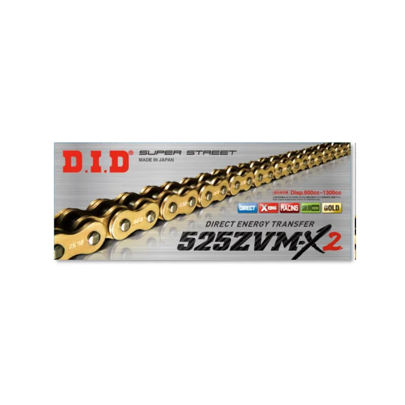 Chain 525 Pitch x 108 links (ZVMX2) - 525ZVM-X2 (Rivet Type) / Natural Steel