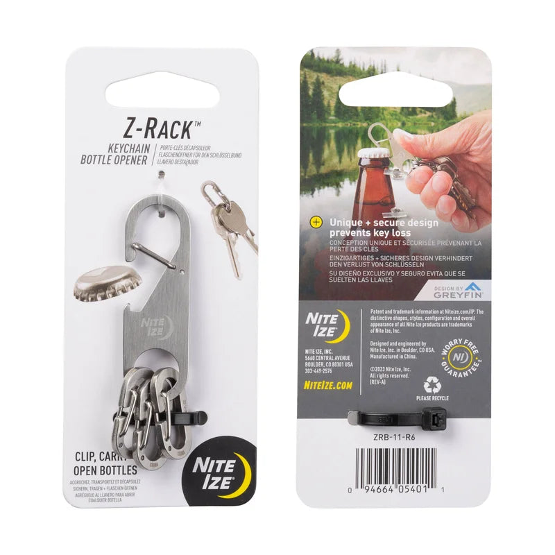Z-RACK KEYCHAIN BOTTLE OPENER - Stainless Steel