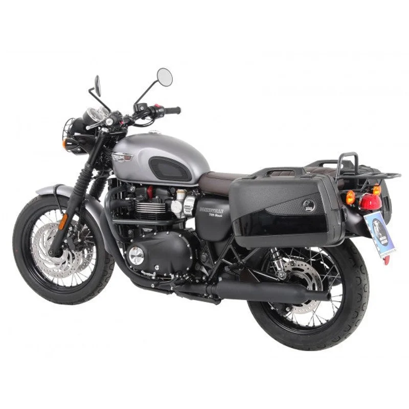 Triumph Bonneville T120 Sidecases Carrier - Permanently Fixed - Black