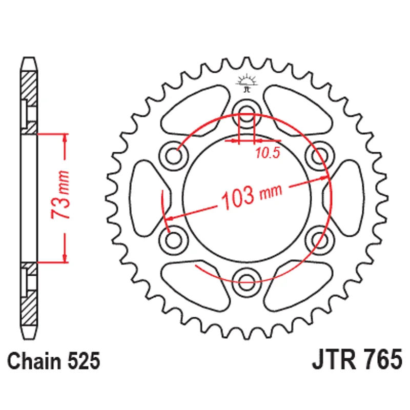 Sprockets Rear (765 - 49T) - JT