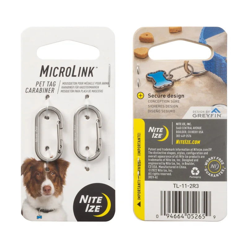 PET TAG MICROLINK CARABINER (SET OF 2)