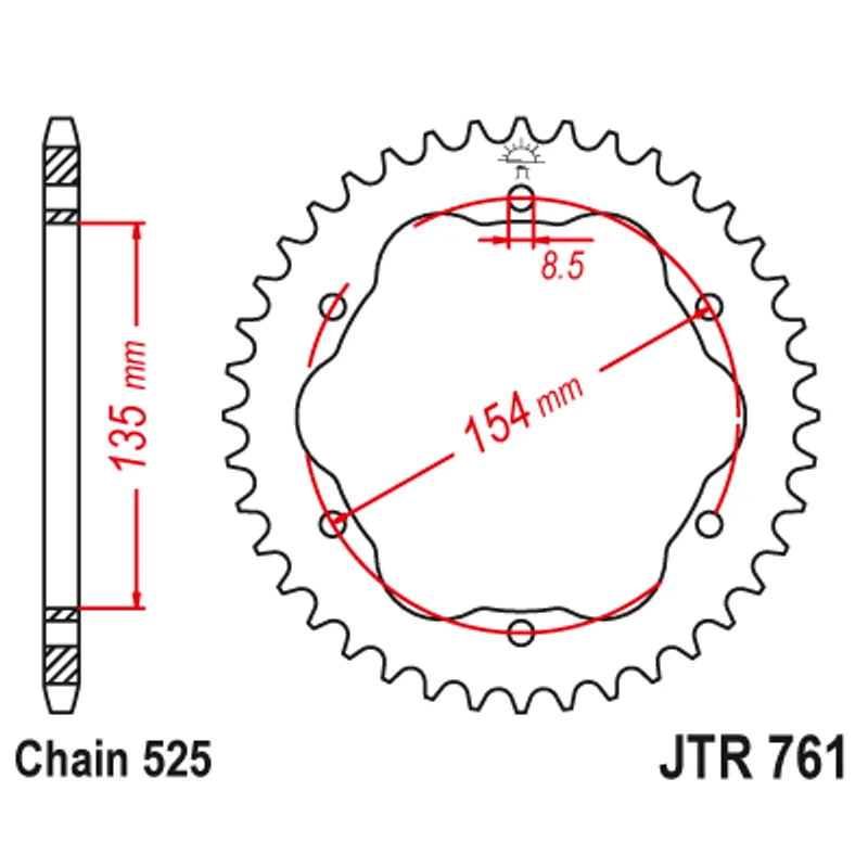 Sprockets Rear (761 - 41T) - JT