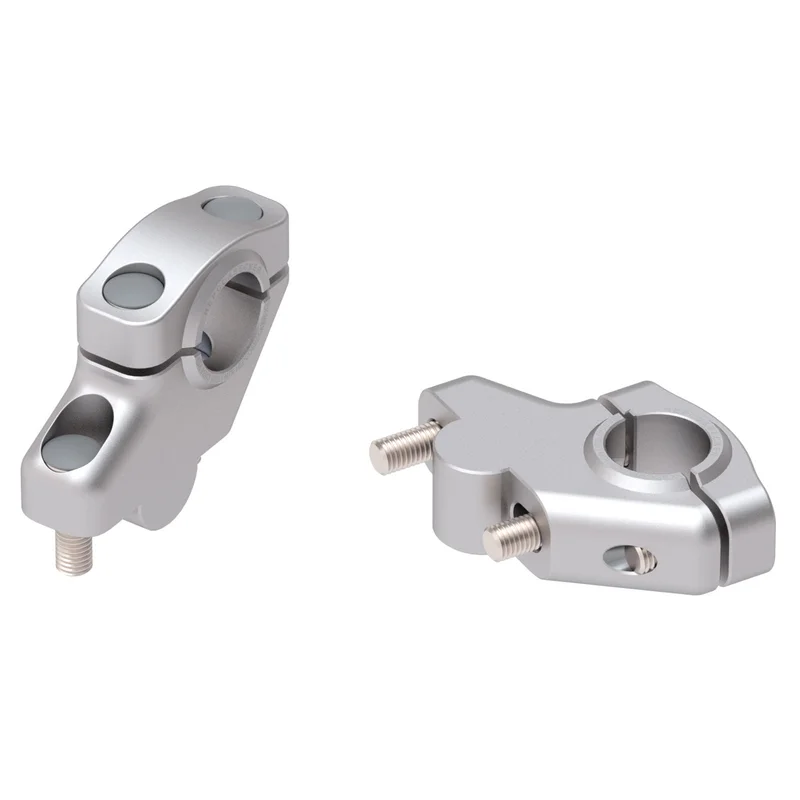 HANDLEBAR RISER - 30mm UP & 21mm BACK (4240-V3021) - Silver