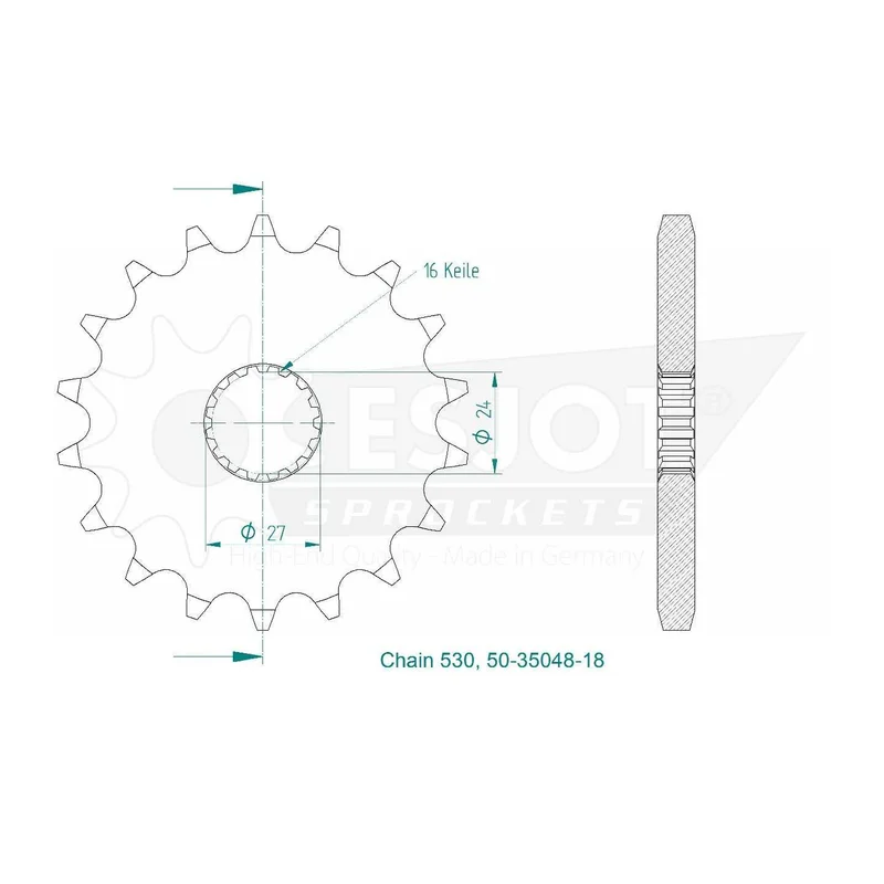 Sprockets Rear (32050-40T) - Esjot
