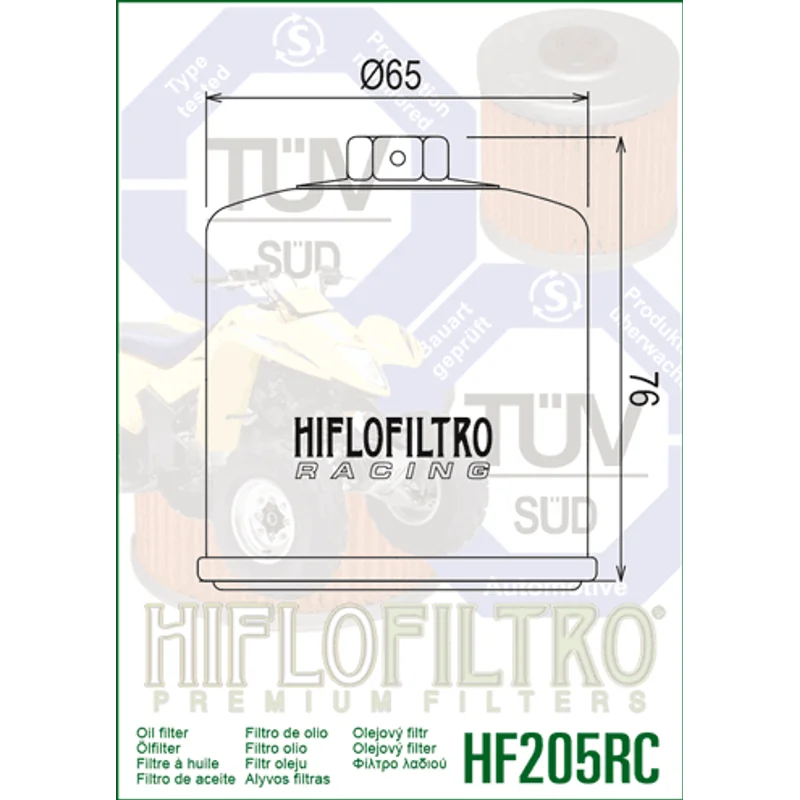 Oil Filter 205 - Hiflo (Race)