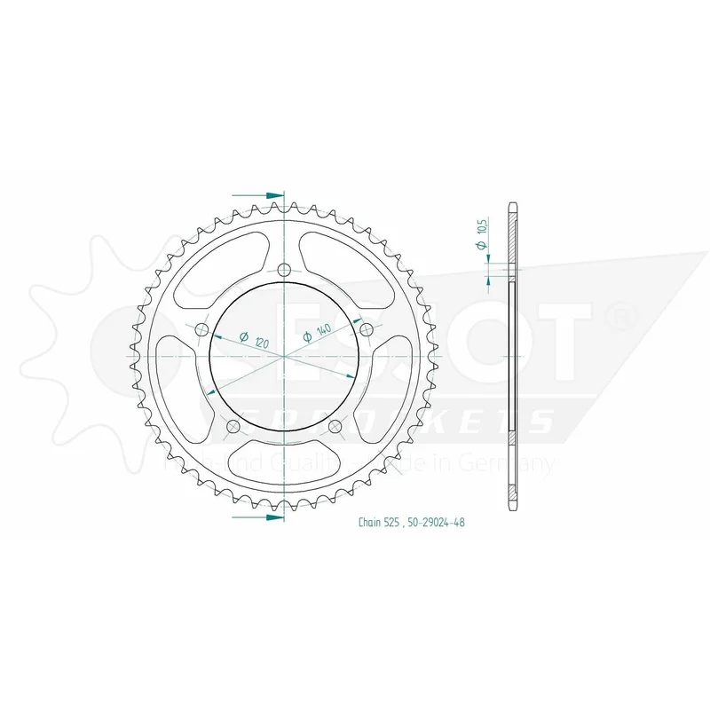 Sprockets Rear (29024 - 48T) - Esjot