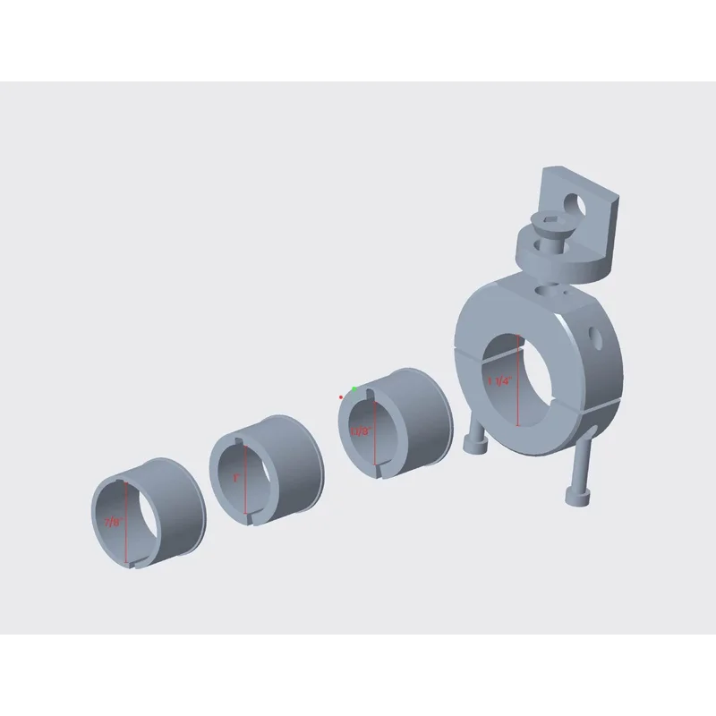 Clamps AUX Lights - Round Bars - 7/8" , 1", 1.1/8" or 1.1/4" (Upto 900g per mount) / Chromed