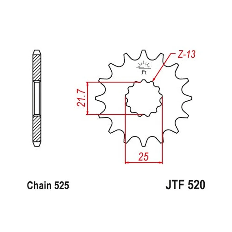 Sprockets Front (520 - 17) - JT