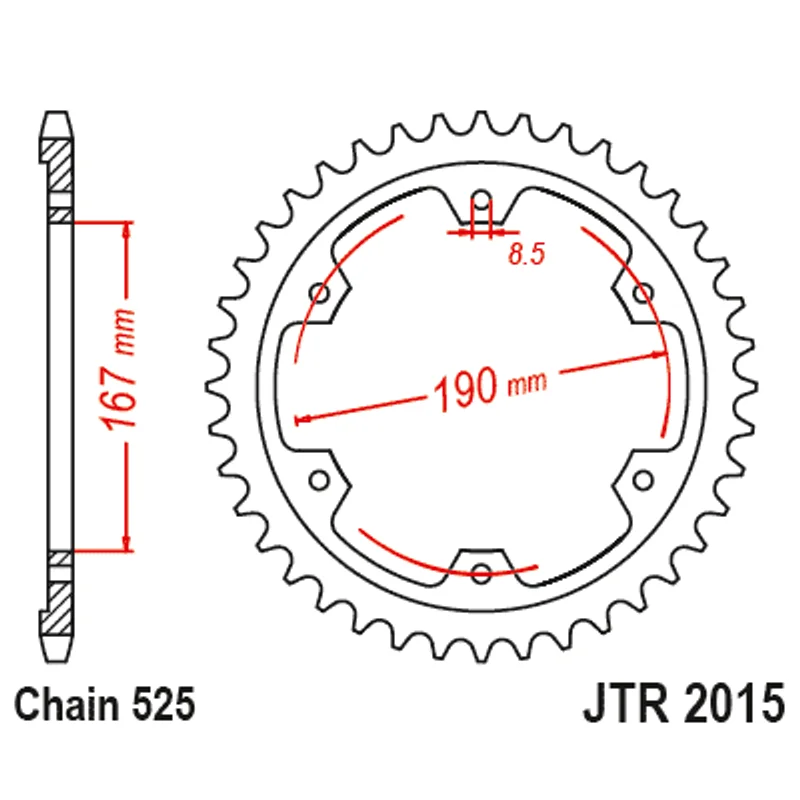Sprockets Rear (2015 - 50T) - JT