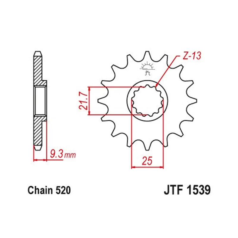 Sprockets Front (1539 - 14T ) - JT